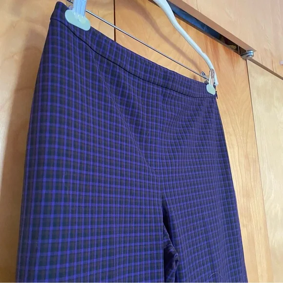 Elie Tahari Purple Plaid Pants (sz 8) - Picture 2 of 13